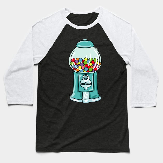 Retro Gumball Machine Baseball T-Shirt by SWON Design